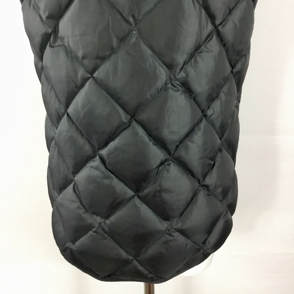 Lauren James Easton Vest Down Black Green Quilted Pockets Stand Up Collar Size M - Picture 10 of 15